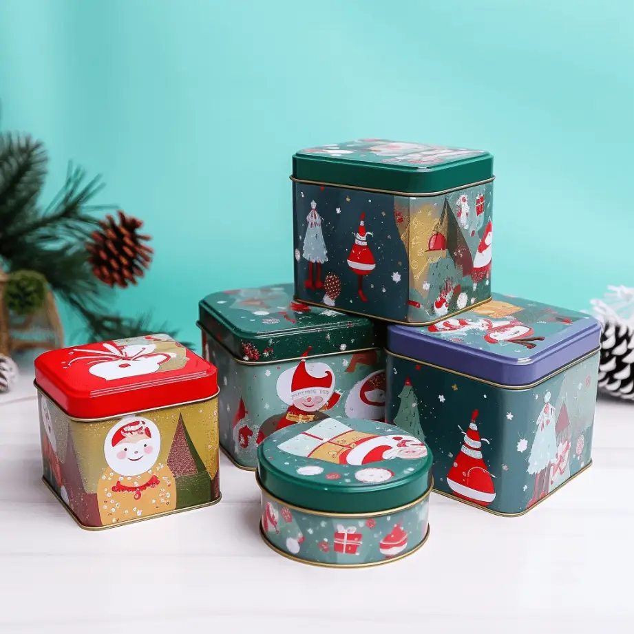 Christmas tin box