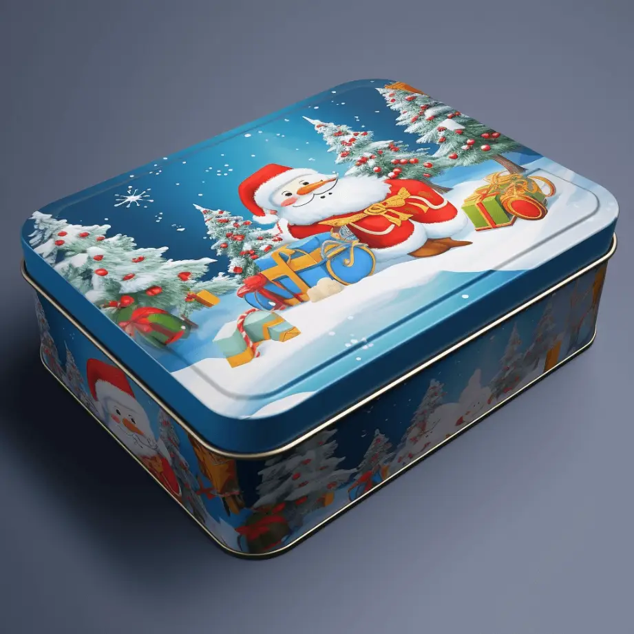 Christmas tin box