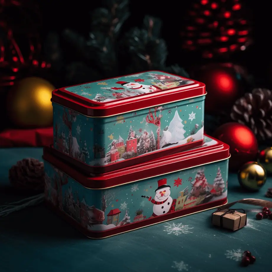 Christmas tin box