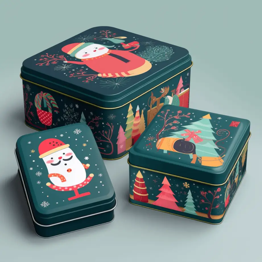 Christmas tin box