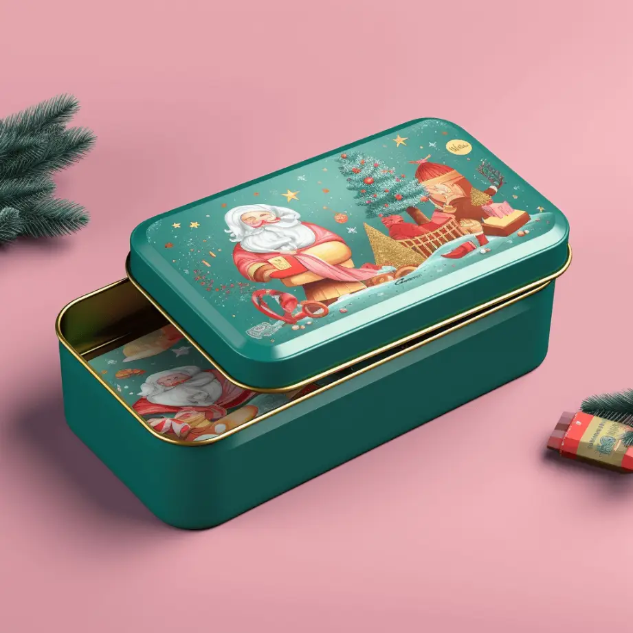 Christmas tin can