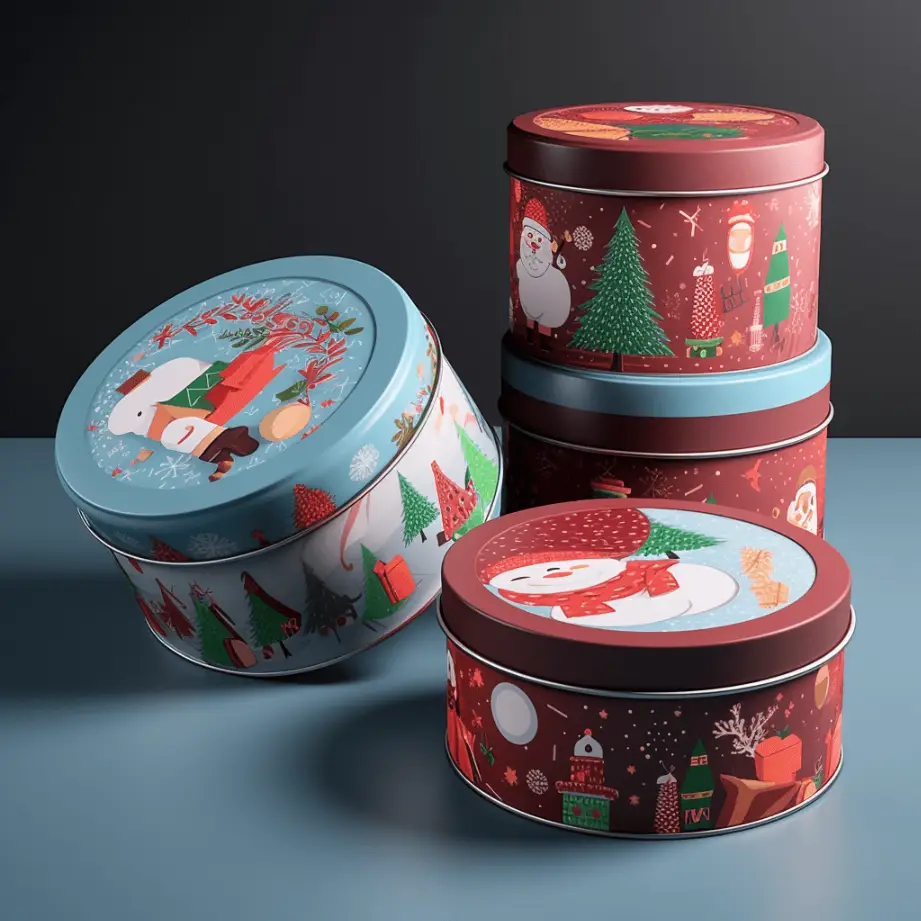 Christmas tin can