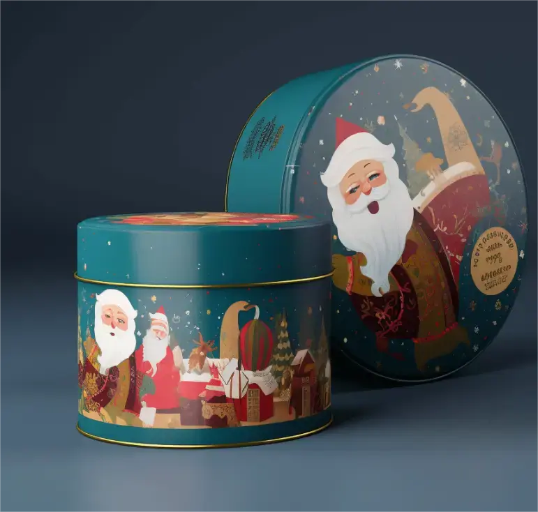 Christmas tin can
